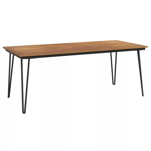  tömör akácfa kerti asztal hajtűlábakkal 200 x 90 x 75 cm
