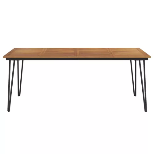  tömör akácfa kerti asztal hajtűlábakkal 200 x 90 x 75 cm