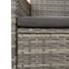  2 db szürke polyrattan kerti szék párnával