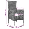 4 db szürke polyrattan kerti szék párnával