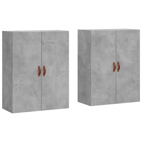  2 db betonszürke faliszekrény 69,5 x 34 x 90 cm