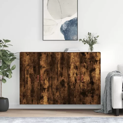  2 db füstös tölgy színű faliszekrény 69,5 x 34 x 90 cm