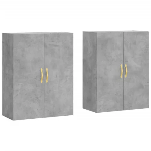 2 db betonszürke faliszekrény 69,5 x 34 x 90 cm