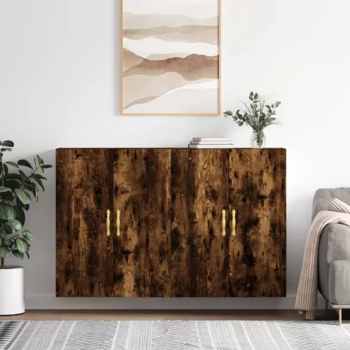  2 db füstös tölgy színű faliszekrény 69,5 x 34 x 90 cm