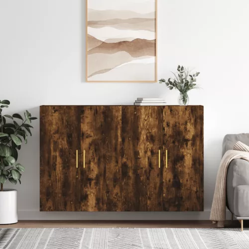  2 db füstös tölgy színű faliszekrény 69,5 x 34 x 90 cm