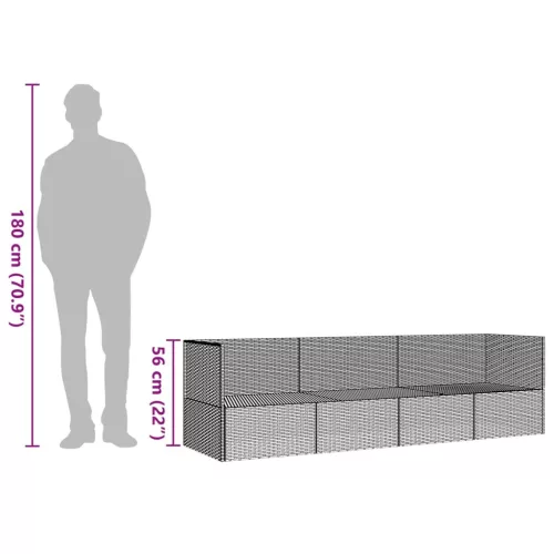  barna polyrattan kültéri társalgókanapé párnákkal