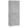  betonszürke szerelt fa magasszekrény 69,5 x 34 x 180 cm