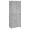  betonszürke szerelt fa magasszekrény 69,5 x 34 x 180 cm