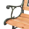  öntöttvas és tömör fenyőfa kerti pad 116 cm