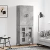 betonszürke szerelt fa magasszekrény 69,5 x 34 x 180 cm