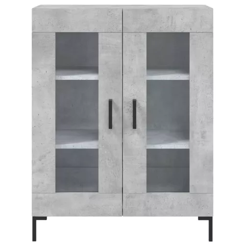  betonszürke szerelt fa magasszekrény 69,5 x 34 x 180 cm