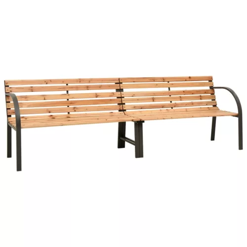  tömör fenyőfa kerti ikerpad 225 cm