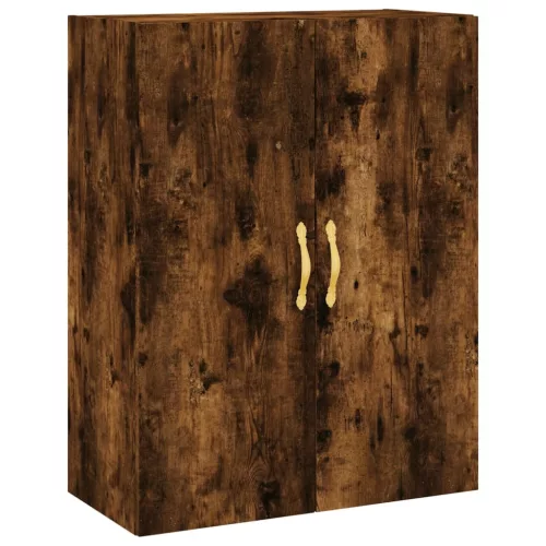  füstös tölgy színű szerelt fa magasszekrény 69,5 x 34 x 180 cm