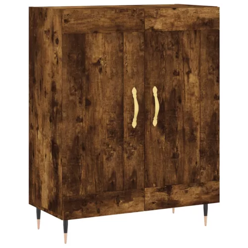  füstös tölgy színű szerelt fa magasszekrény 69,5 x 34 x 180 cm