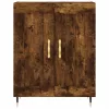  füstös tölgy színű szerelt fa magasszekrény 69,5 x 34 x 180 cm