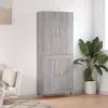  szürke sonoma szerelt fa magasszekrény 69,5 x 34 x 180 cm