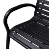  fekete acél és WPC kerti pad 116 cm