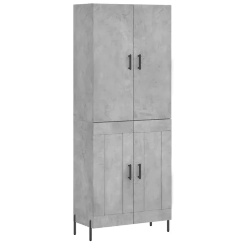  betonszürke szerelt fa magasszekrény 69,5 x 34 x 180 cm