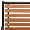  fekete és barna acél és WPC kerti pad 116 cm