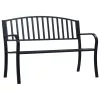  fekete acél kerti pad 120 cm