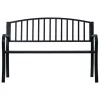  fekete acél kerti pad 120 cm