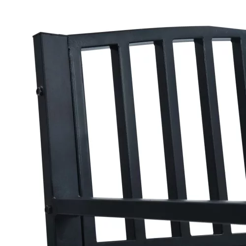  fekete acél kerti pad 120 cm