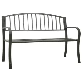  szürke acél kerti pad 120 cm