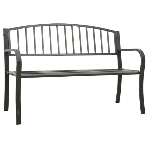  szürke acél kerti pad 120 cm