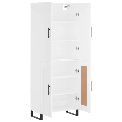  fehér szerelt fa magasszekrény 69,5 x 34 x 180 cm