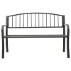  szürke acél kerti pad 120 cm