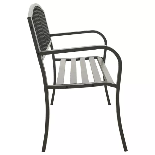  szürke acél kerti pad 120 cm