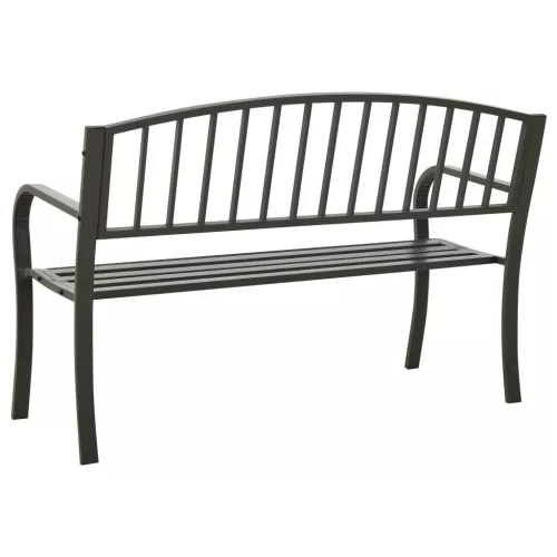  szürke acél kerti pad 120 cm
