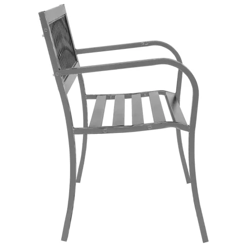  fekete acél kerti pad 120 cm