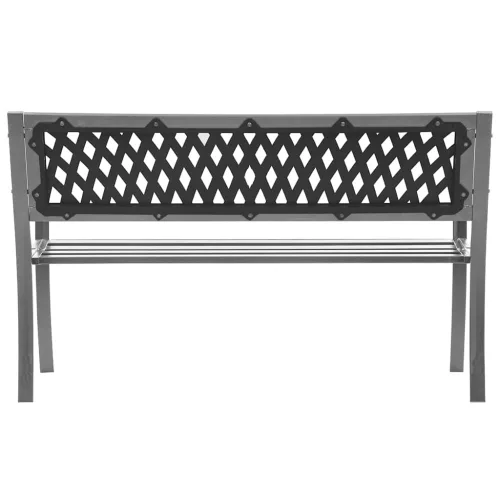 fekete acél kerti pad 120 cm
