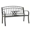  szürke kerti pad asztallal 120 cm