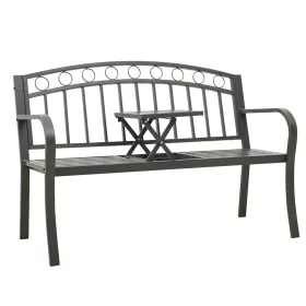  szürke kerti pad asztallal 120 cm