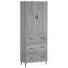  szürke sonoma szerelt fa magasszekrény 69,5 x 34 x 180 cm