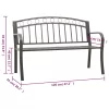  szürke kerti pad 120 cm