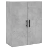  betonszürke szerelt fa magasszekrény 69,5 x 34 x 180 cm