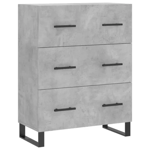  betonszürke szerelt fa magasszekrény 69,5 x 34 x 180 cm