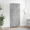  betonszürke szerelt fa magasszekrény 69,5 x 34 x 180 cm