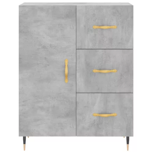  betonszürke szerelt fa magasszekrény 69,5 x 34 x 180 cm