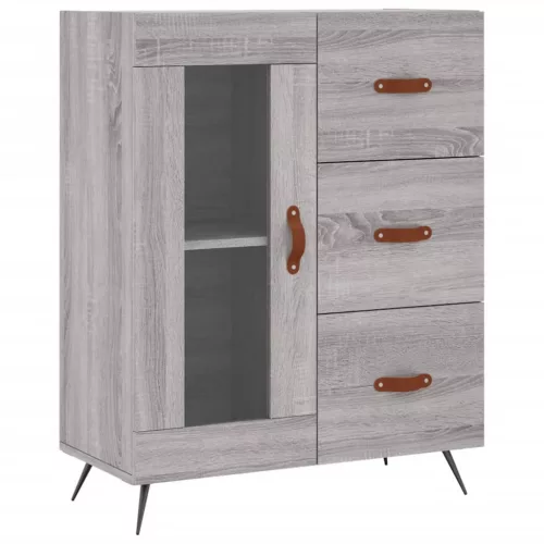  szürke sonoma szerelt fa magasszekrény 69,5 x 34 x 180 cm