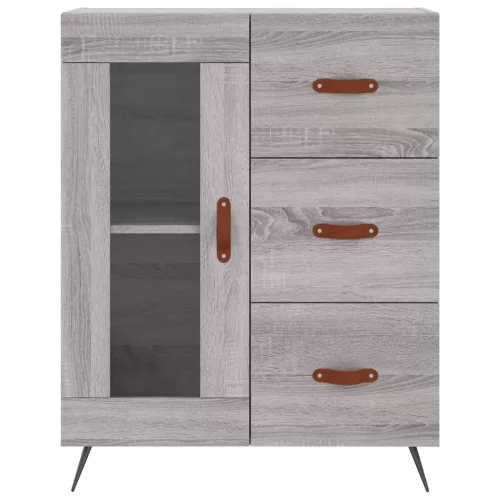  szürke sonoma szerelt fa magasszekrény 69,5 x 34 x 180 cm