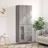  szürke sonoma szerelt fa magasszekrény 69,5 x 34 x 180 cm