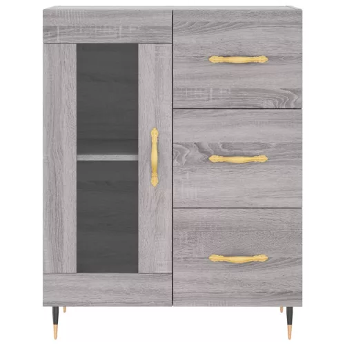  szürke sonoma szerelt fa magasszekrény 69,5 x 34 x 180 cm