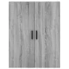  szürke sonoma szerelt fa magasszekrény 69,5 x 34 x 180 cm