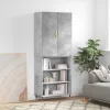  betonszürke szerelt fa magasszekrény 69,5 x 34 x 180 cm