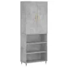  betonszürke szerelt fa magasszekrény 69,5 x 34 x 180 cm
