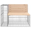  tömör fenyőfa gabion kerti pad 184x71x65,5 cm